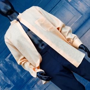 FABIO INGHIRAMI MEN'S LUXURY LINEN COLLARLESS  SHIRT